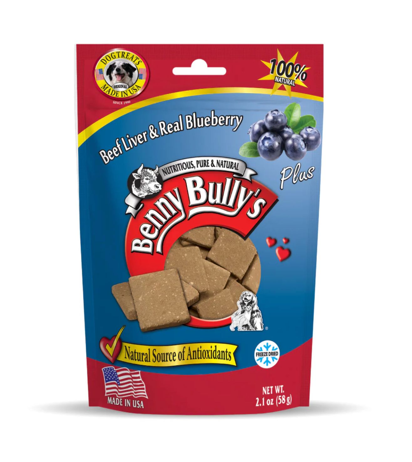 Benny Bully's Beef Liver Plus Blueberry 2.1oz