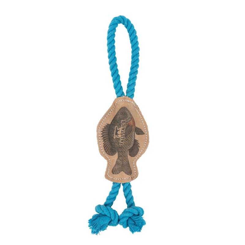 Tall Tails Dog Natural Leather Color Tug Fish 12''