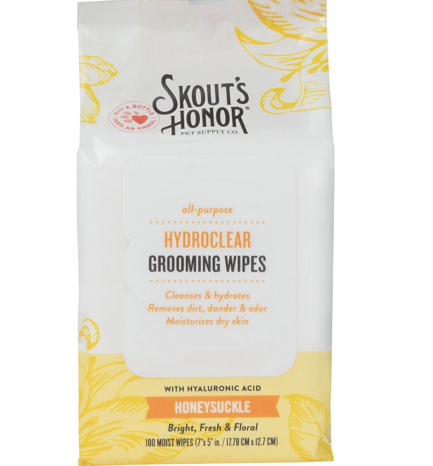 Skout's Honor Grooming Wipes Honey Suckle 110ct