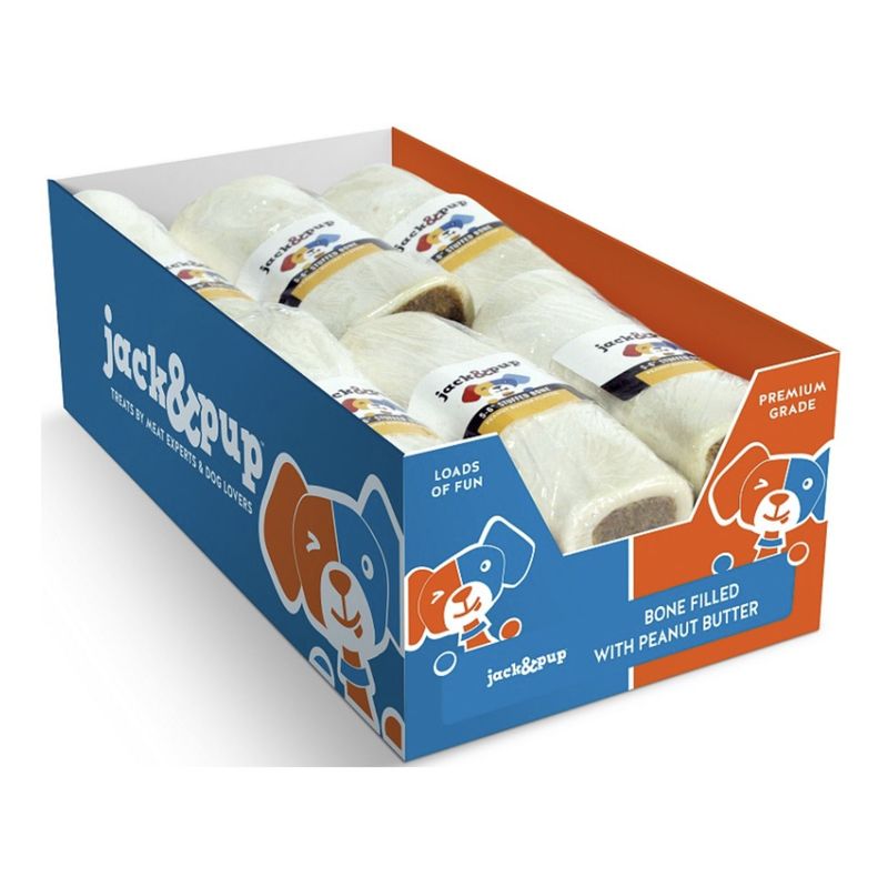 Jack &amp; Pup Filled Bone Peanut Butter