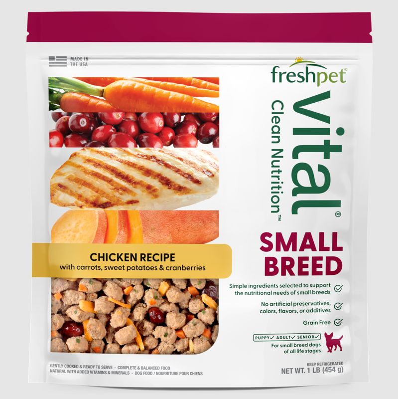 FreshPet Dog Vital Small Breed Chicken with Carrots, Sweet Potatoes &amp; Cranberries 1lb