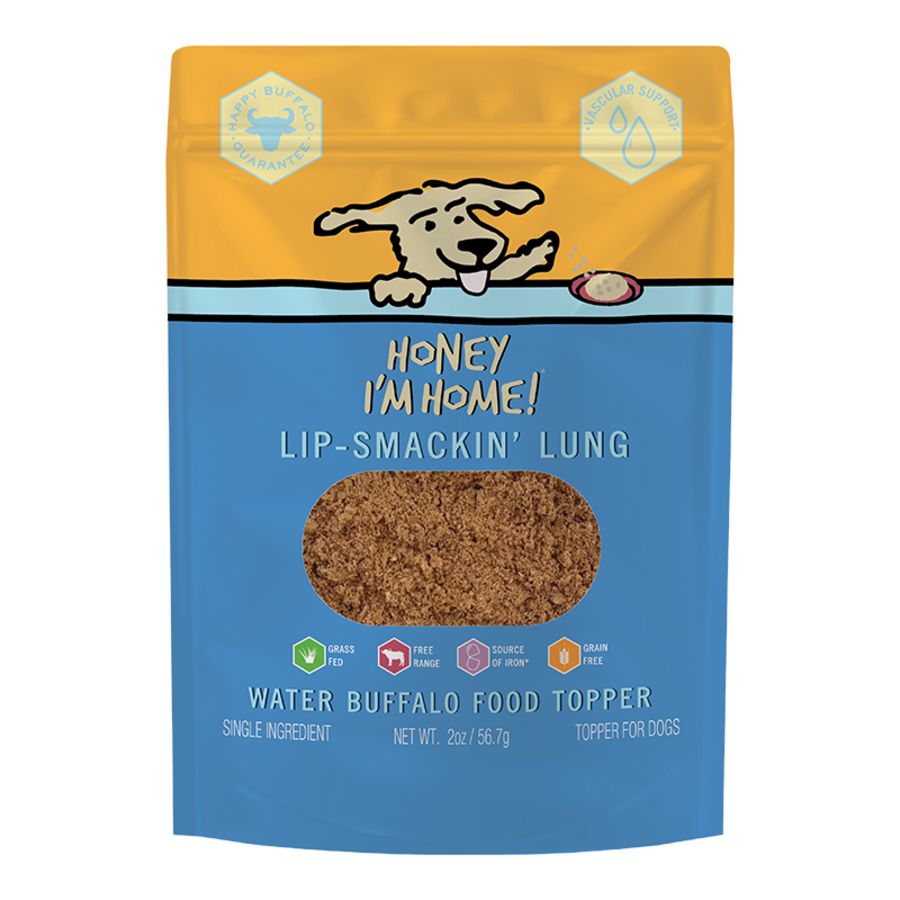 Honey I'm Home Dog Buffalo Lip-Smakin' Lung Food Topper