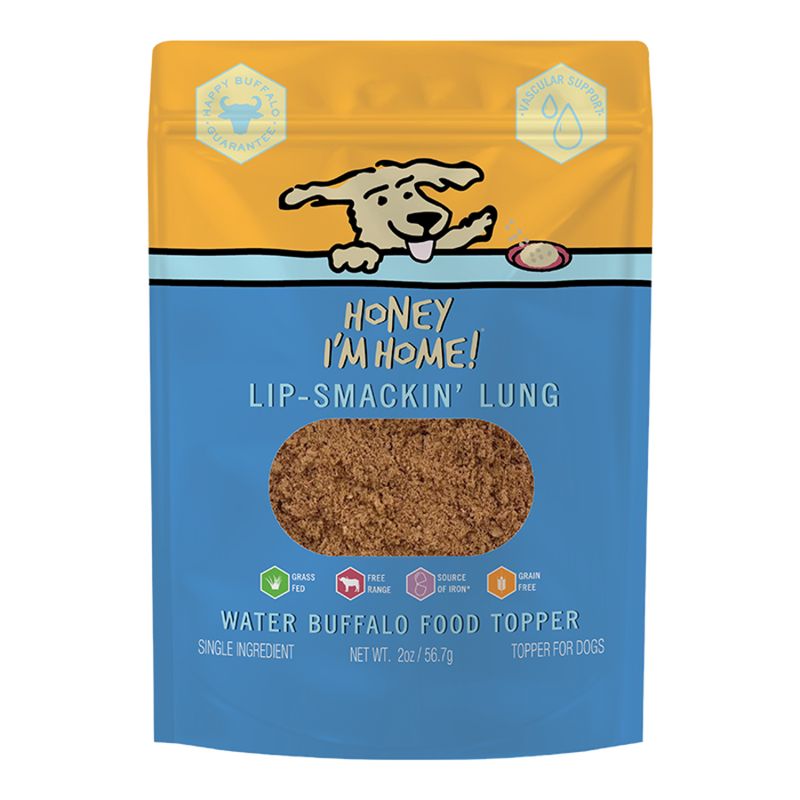 Honey I'm Home Dog Buffalo Lip-Smakin' Lung Food Topper