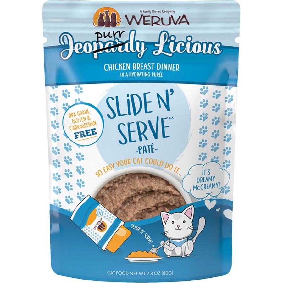 Weruva Cat Slide &amp; Serve Jeopurrdy Pouch 5.5oz, Size: Single Pouch