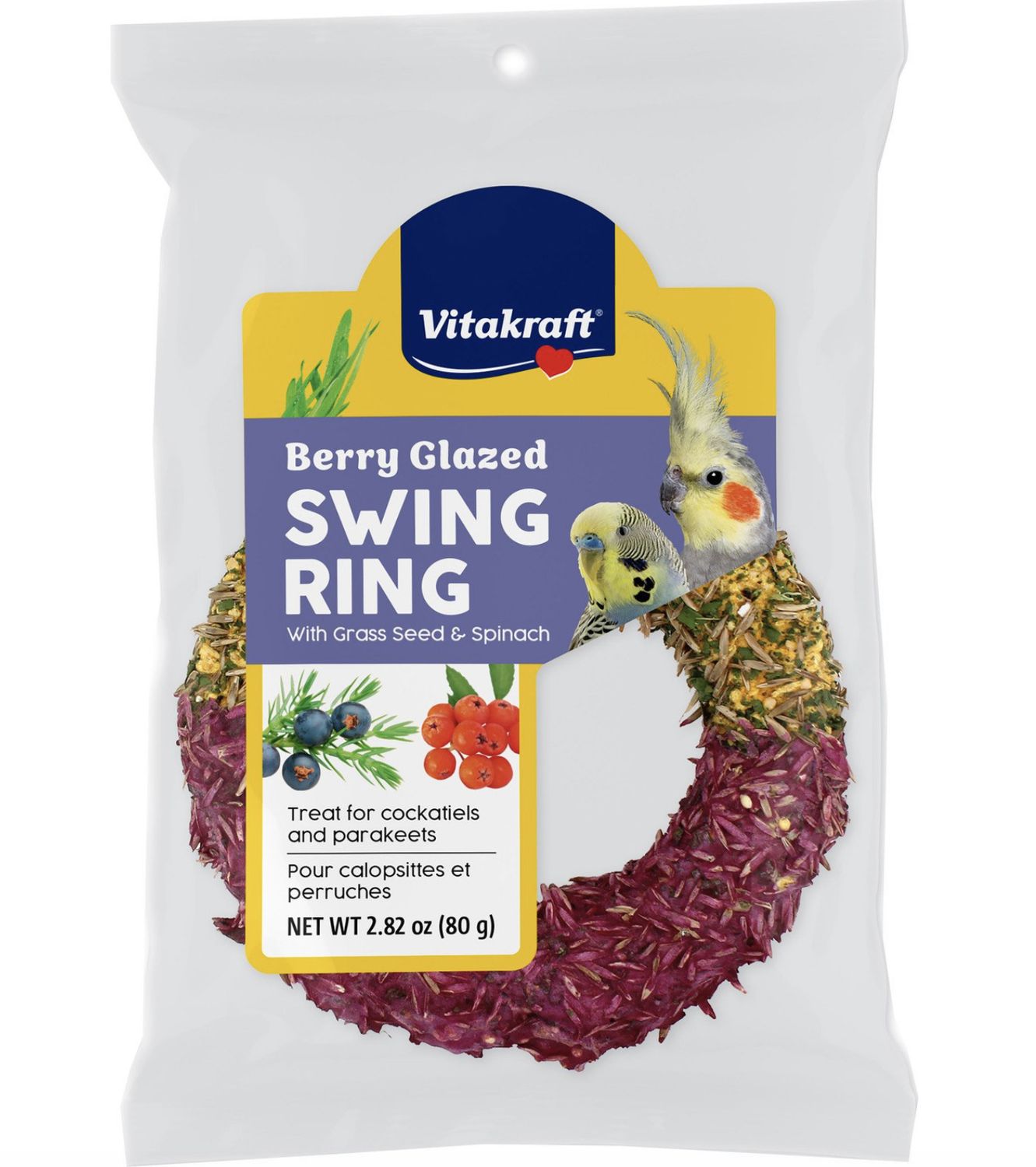 Vitakraft Swing Ring Glazed Treat For Birds 2.8oz