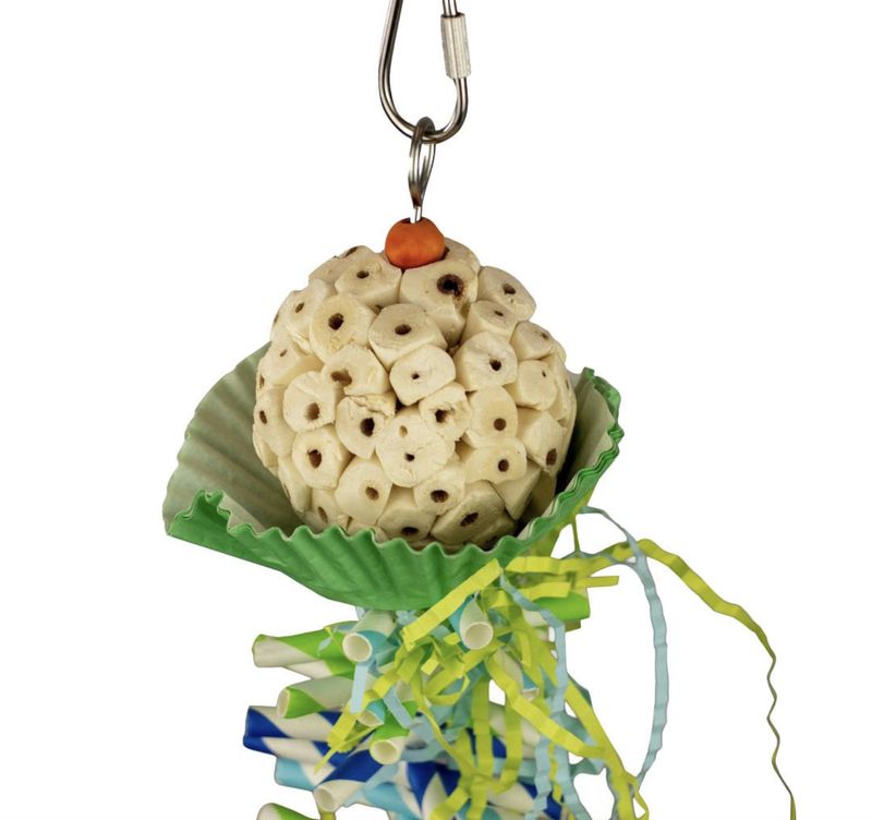 A&amp;E Happy Beaks Peckable Pastry Sola Bird Toy