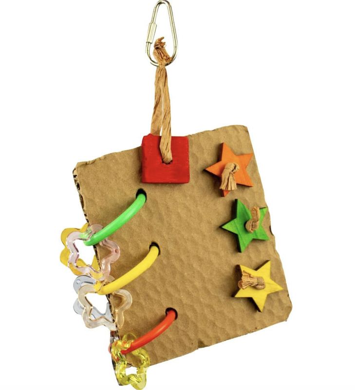 A&amp;E Happy Beaks Paperback Peck-A-Page Bird Toy