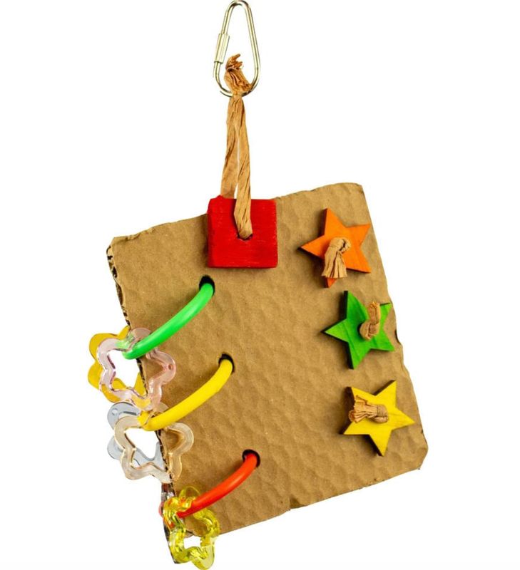 A&amp;E Happy Beaks Paperback Peck-A-Page Bird Toy