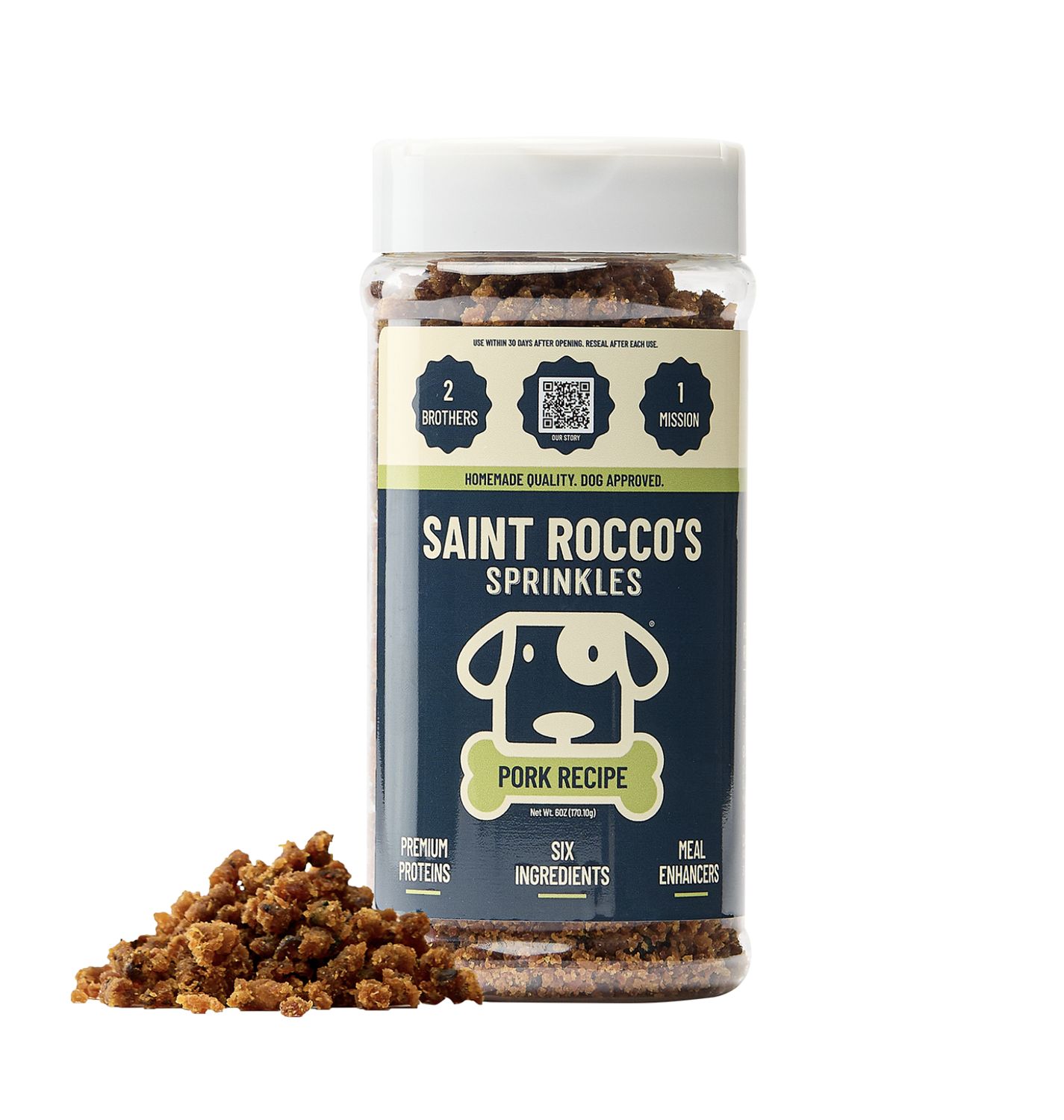 Saint Rocco's Dog Sprinkles Pork Topper 6oz