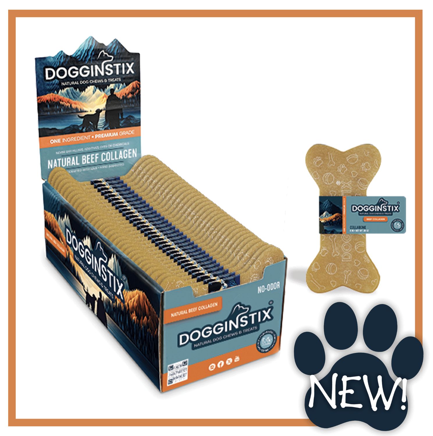 Dogginstix Dog Beef Collagen Bone