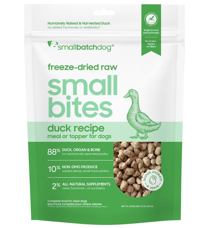 Small Batch Dog Freeze Dried Small Bites Duck 7oz