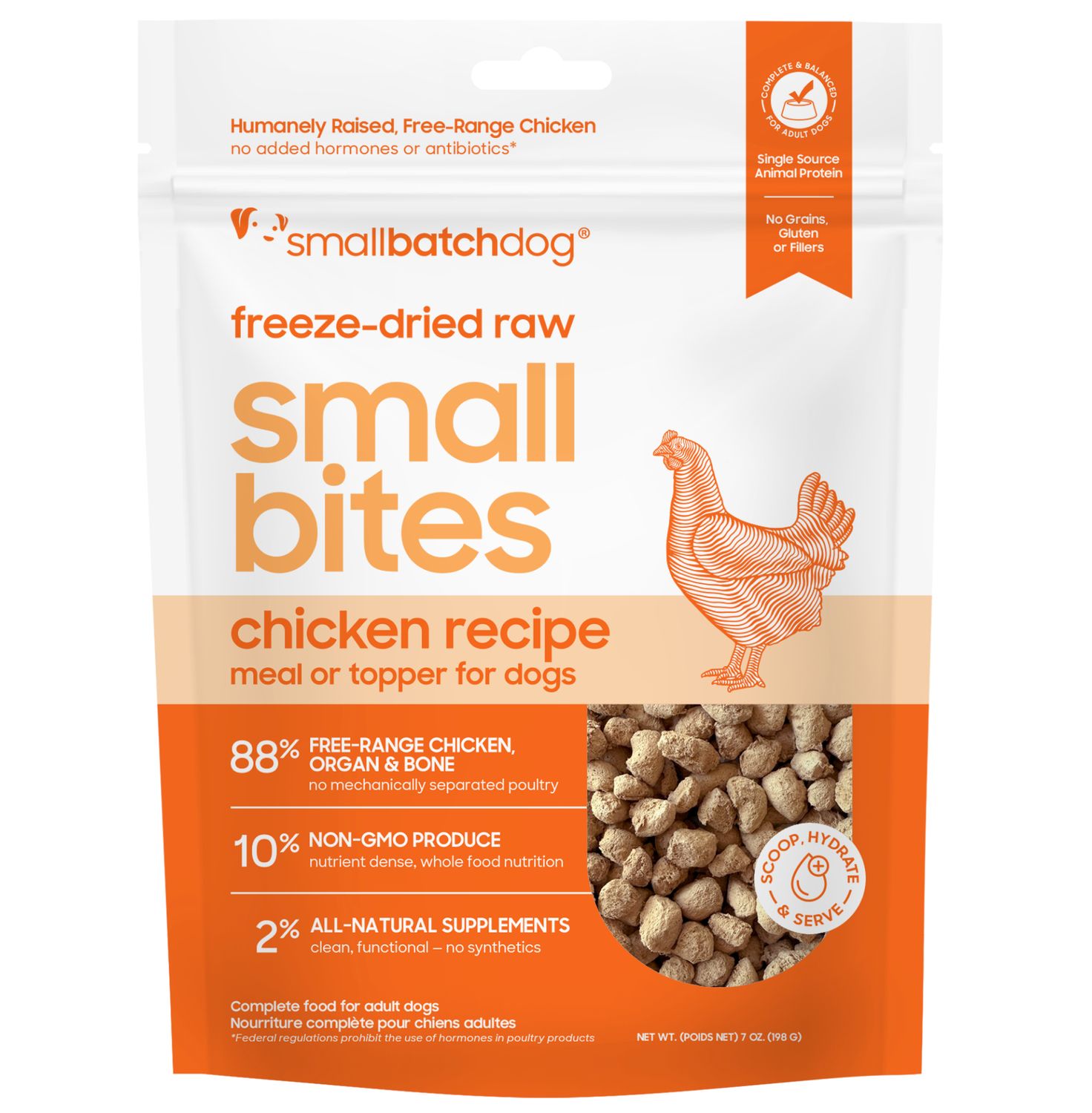 Small Batch Dog Freeze-Dried Small Bites Chicken 7oz