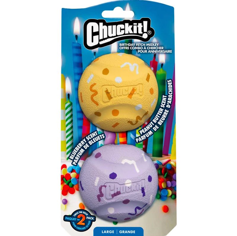 Chuckit! Dog Birthday Ball Large 2 Pack
