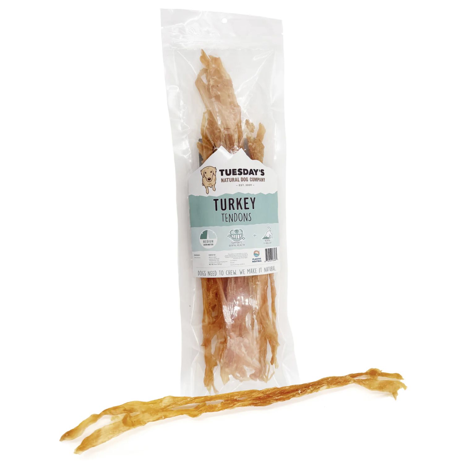 Tuesday's Dog Turkey Tendons 4oz