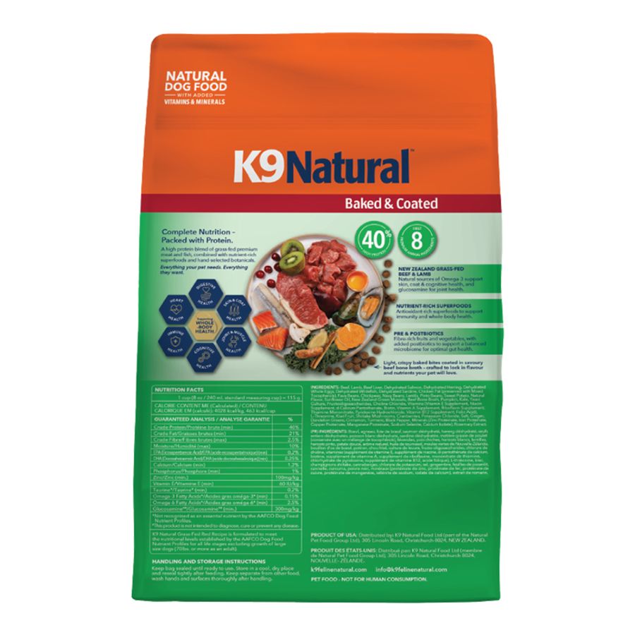 K9 Natural Oven-Baked ドライフード 1kg×2 Beef Feast Freeze-Dried