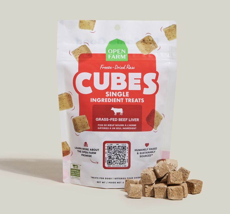 Open Farm Dog Freeze Dried Cubes Beef Liver 3oz