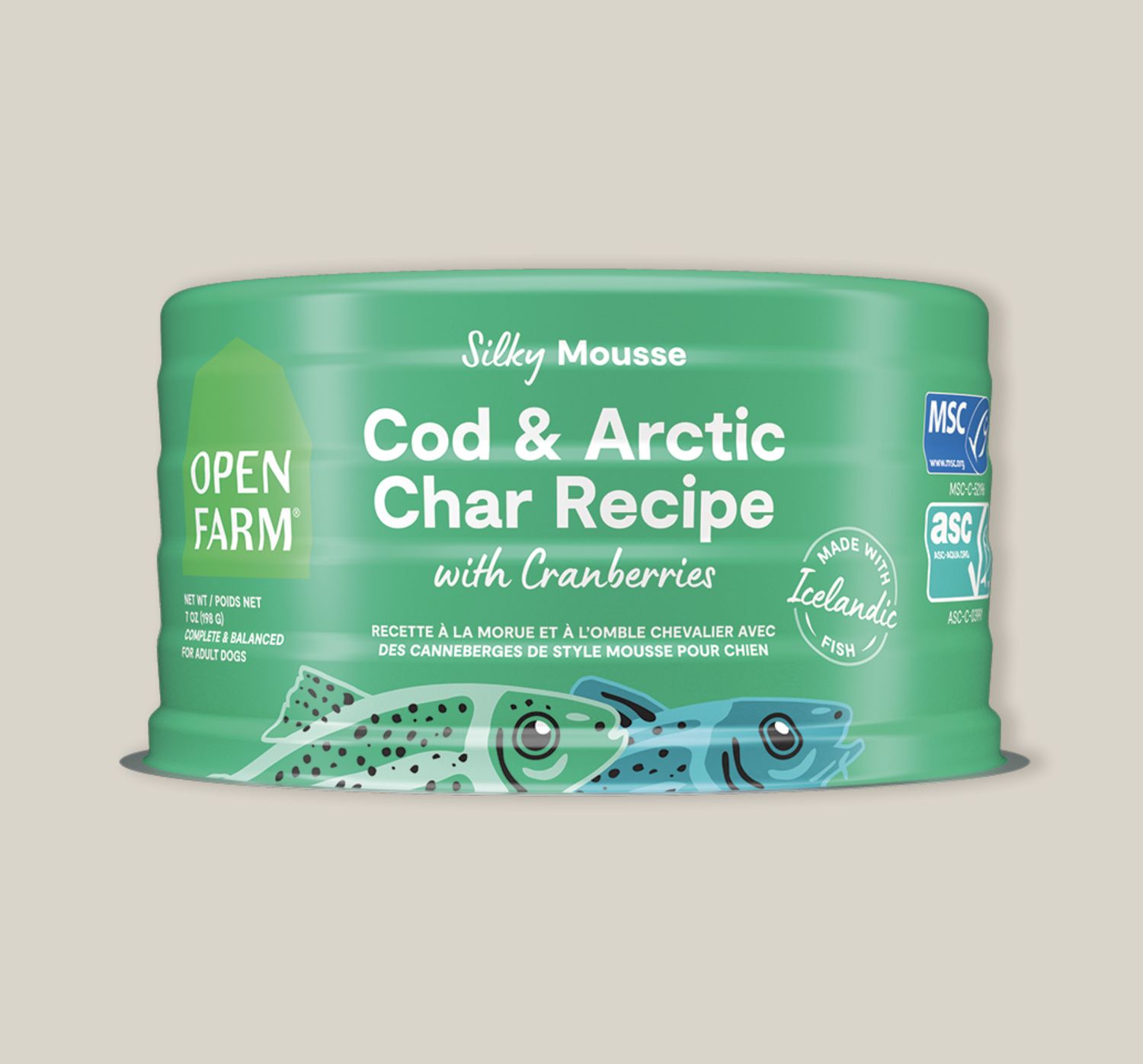 Open Farm Dog Silky Mousse Cod &amp; Arctic Char with Cranberries 7oz
