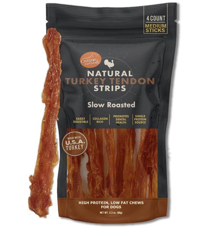 Canine Naturals Dog Turkey Tendon Strips 3oz