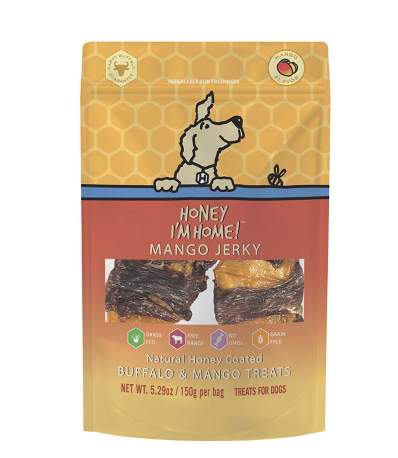 Honey I'm Home Dog Buffalo Mango Jerky 5.29oz