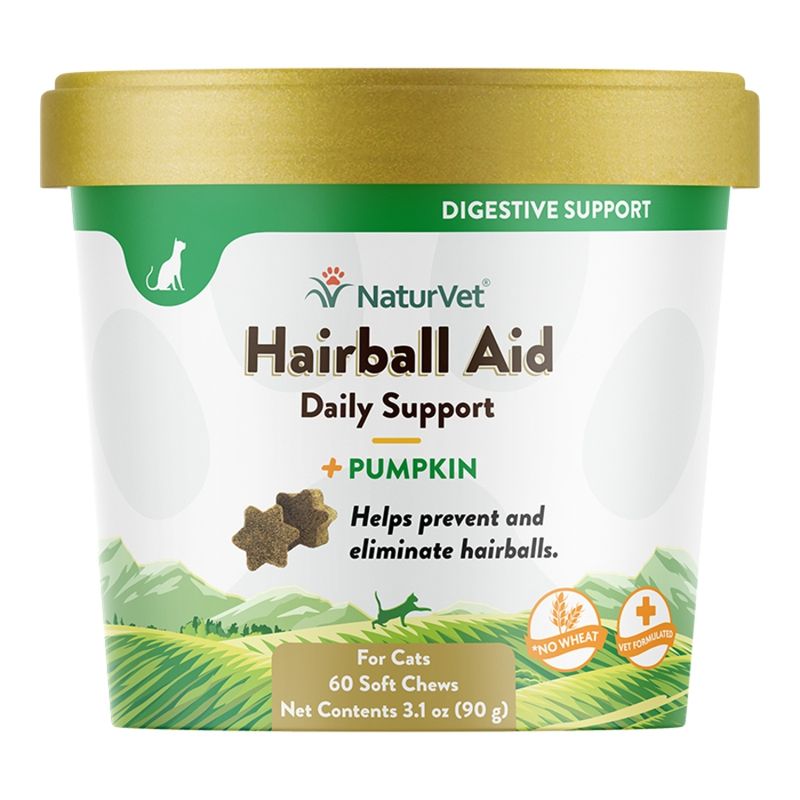 Naturvet Cat Hairball Aid Pumpkin Chew 60 Count