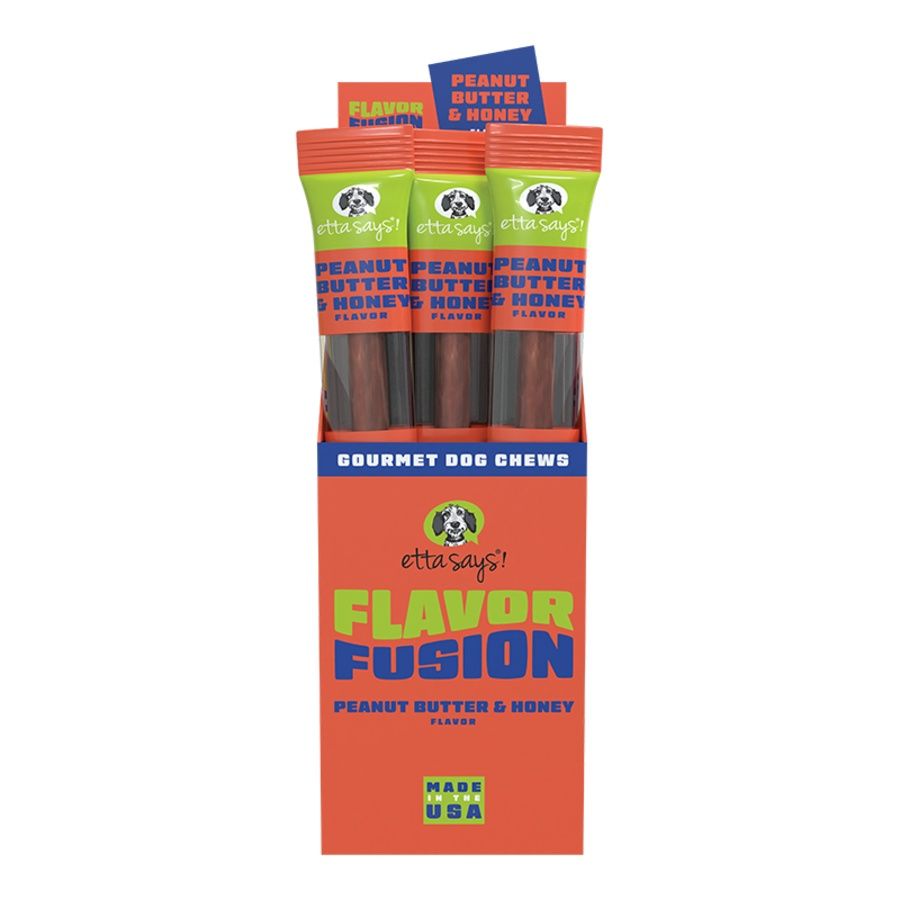 Etta Says Dog Flavor Fusion Peanut Butter Honey Chew 2oz