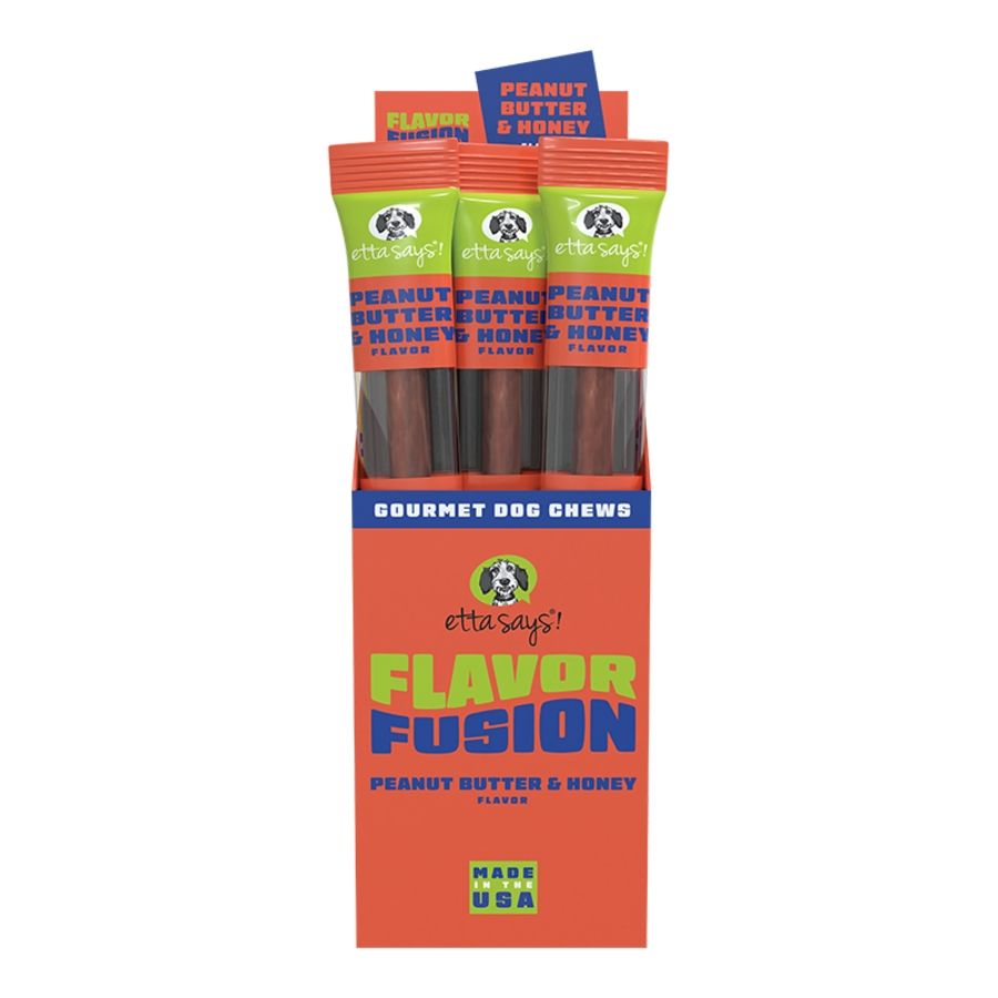 Etta Says Dog Flavor Fusion Peanut Butter Honey Chew 2oz