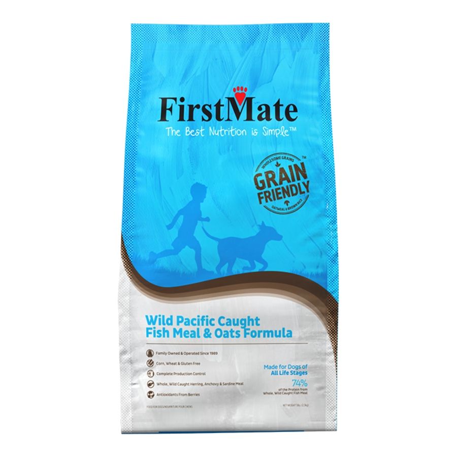 FirstMate Dog Grain Friendly Pacific Ocean Fish &amp; Oats, Size: 5lb