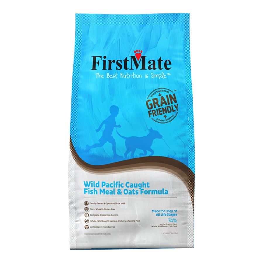 FirstMate Dog Grain Friendly Pacific Ocean Fish &amp; Oats, Size: 5lb