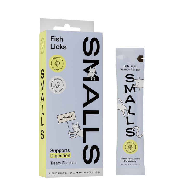 Smalls Cat Lickable Treats Digestion Support Salmon 8pk 4oz
