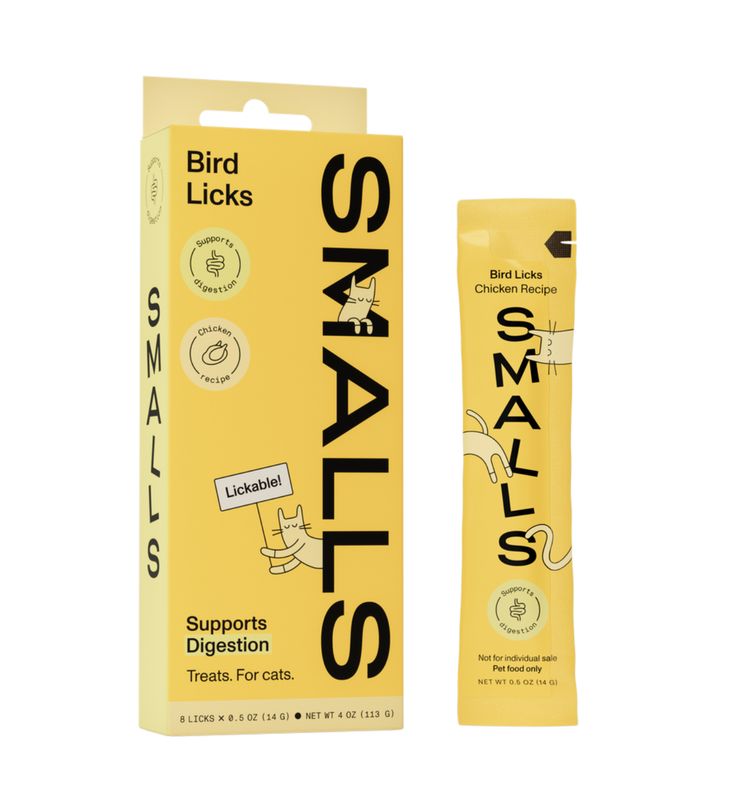 Smalls Cat Lickable Treats Digestion Support Chicken 8pk 4oz