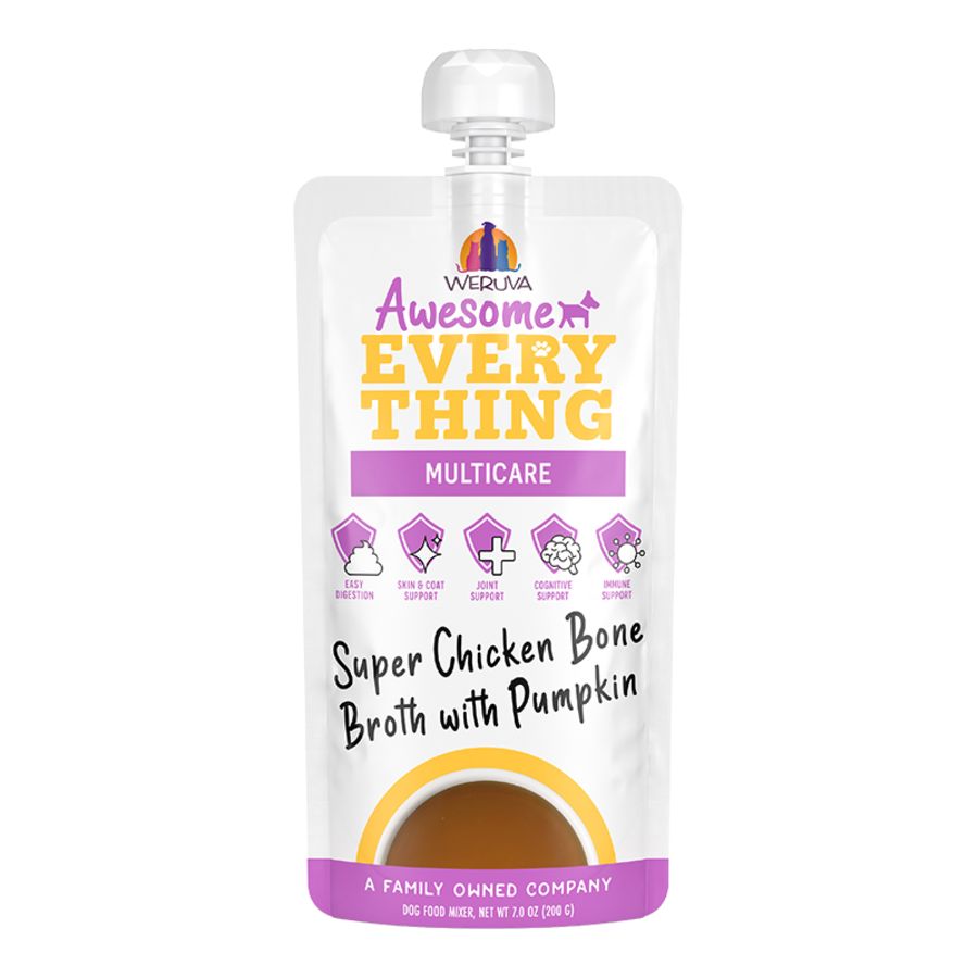 Weruva Dog Awesome Everything Multicare Chicken Bone Broth 7oz Pouch