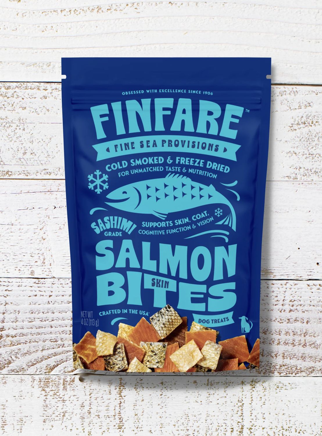FinFare Dog Freeze Dried Salmon Bites 4oz