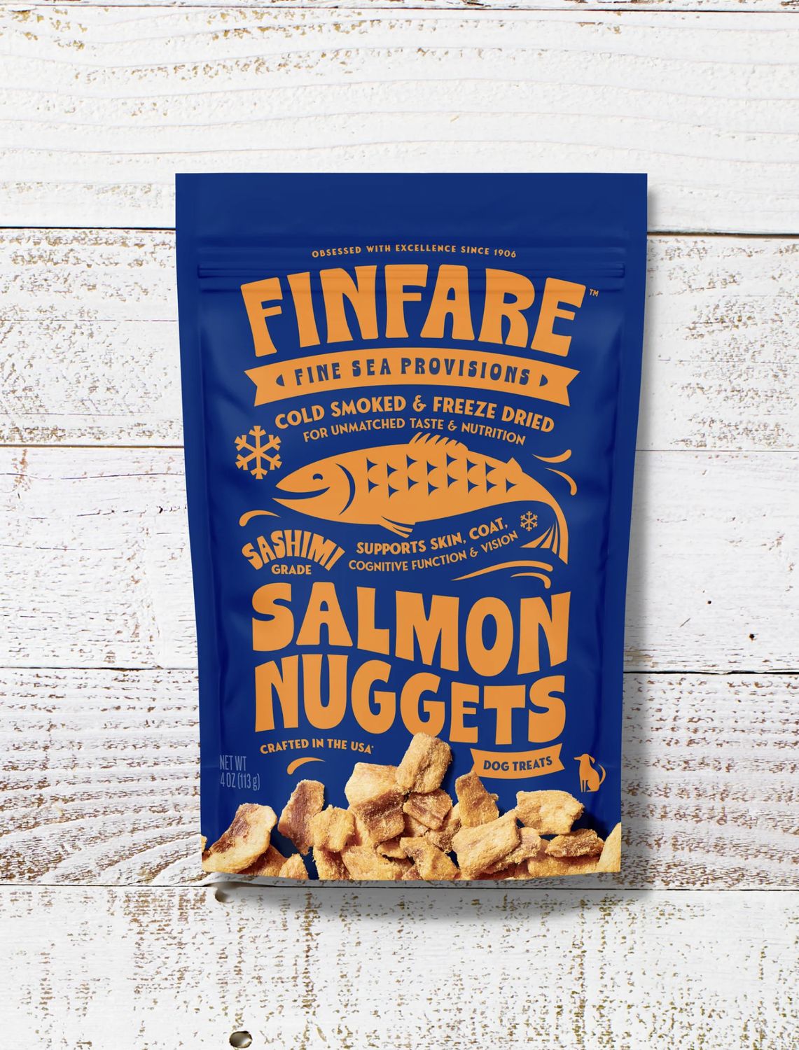 FinFare Dog Freeze Dried Salmon Nuggets 4oz