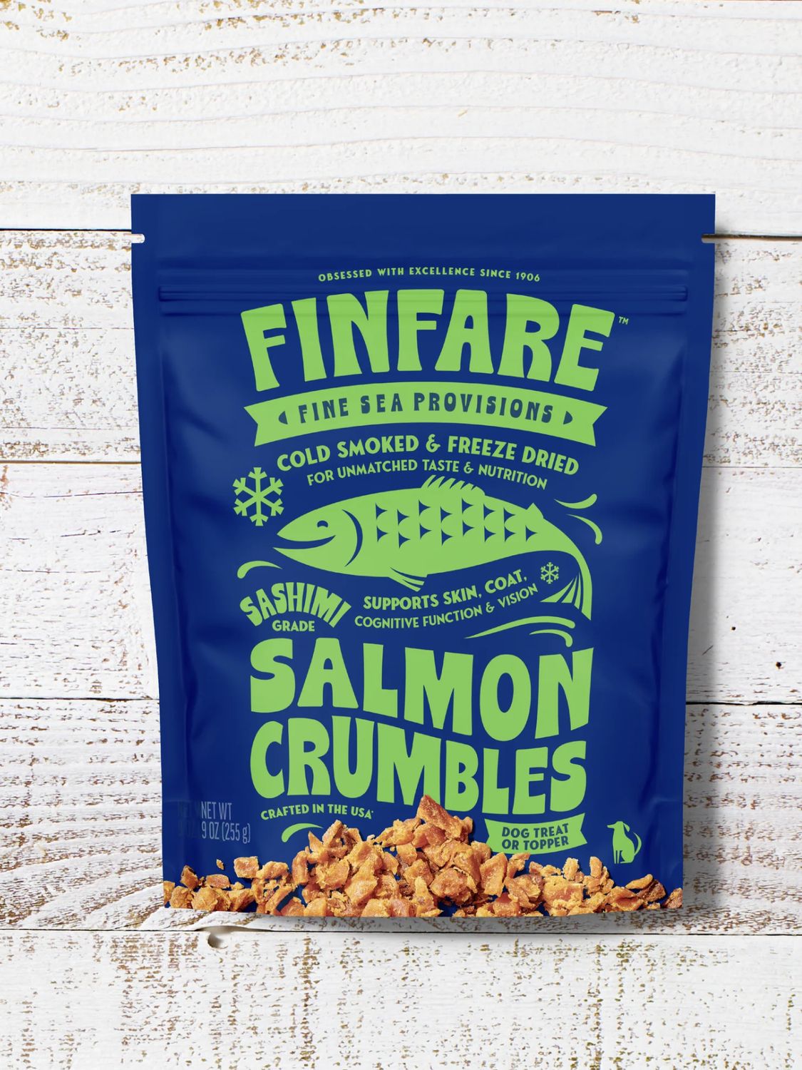 FinFare Dog Freeze Dried Salmon Crumbles 2oz