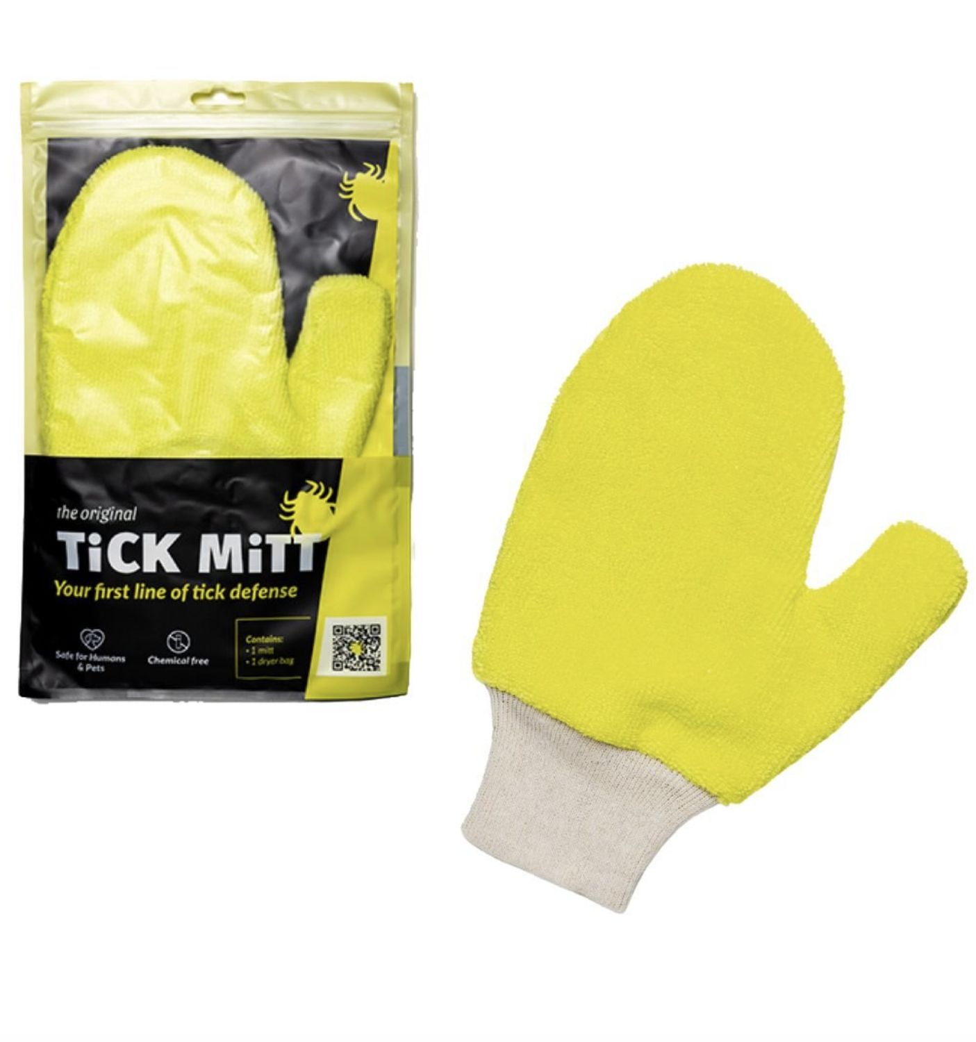 TiCK MiTT Tick Removal Glove, Color: Yellow