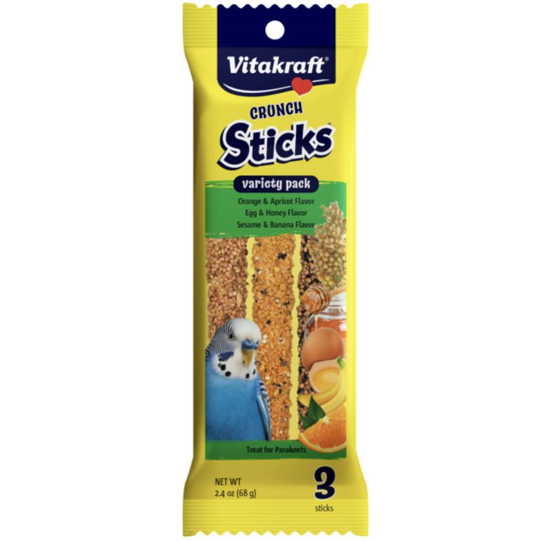 Vitakraft Crunch Sticks Parakeet Variety Pack 3pk 2.4oz