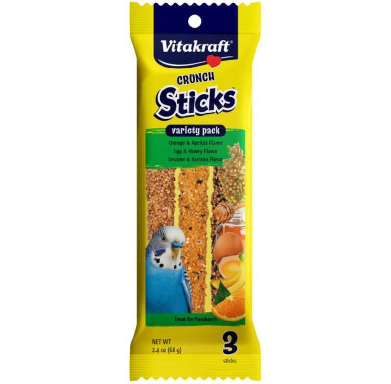 Vitakraft Crunch Sticks Parakeet Variety Pack 3pk 2.4oz