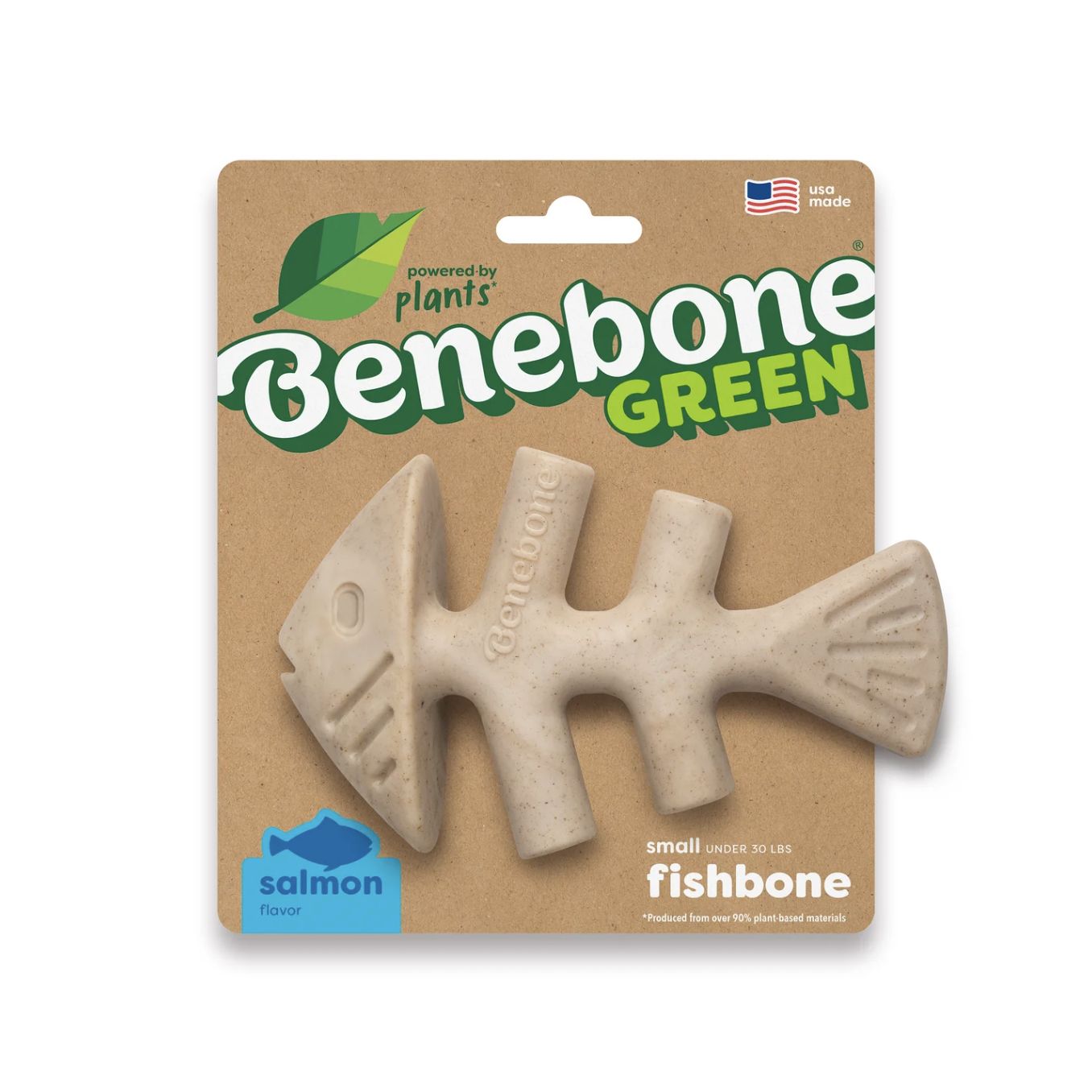Benebone Dog Green Fishbone Eco Bone, Size: Small