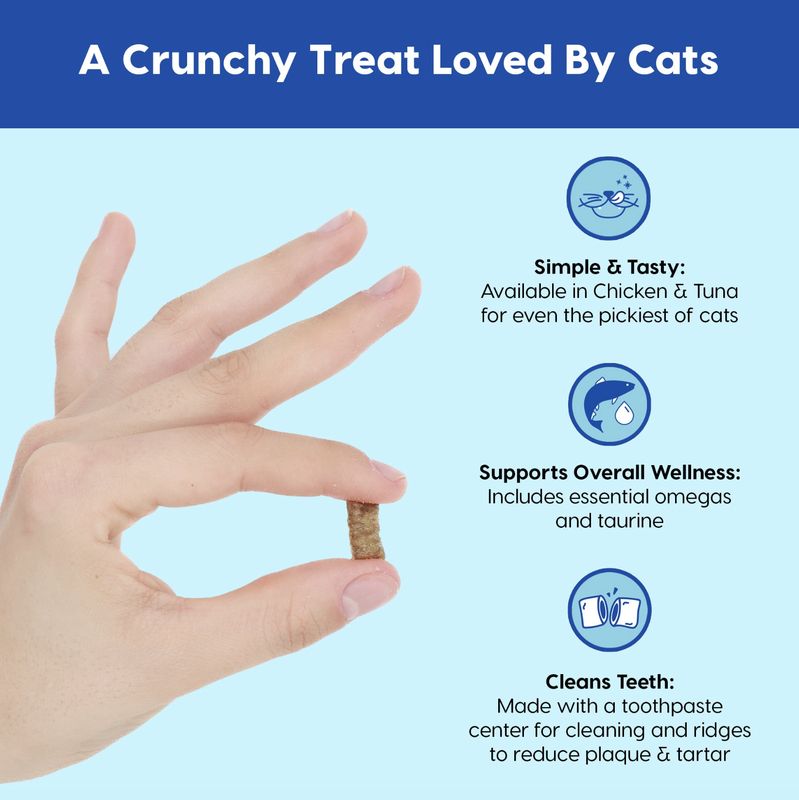 Ark Naturals Cat Kiss Me-Ow Chicken Cleaning Dental Chews 3oz