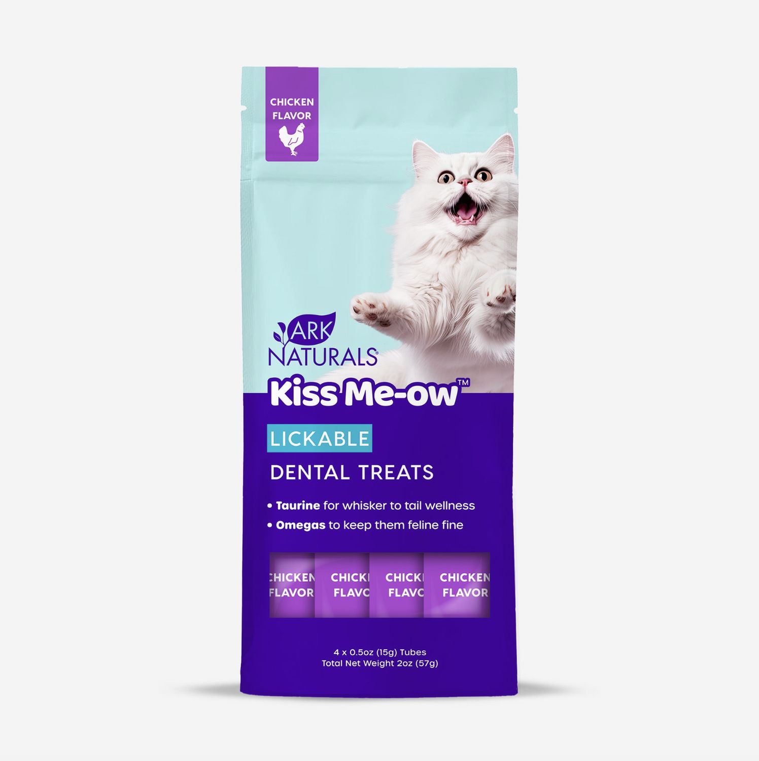 Ark Naturals Cat Kiss Me-Ow Chicken Lickable Dental Treat 4pk 2oz