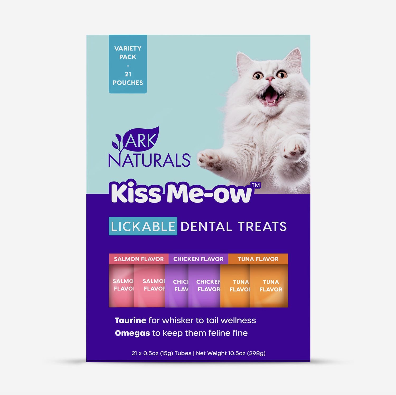 Ark Naturals Cat Kiss Me-Ow Lickable Dental Treats Variety Pack 10.5oz