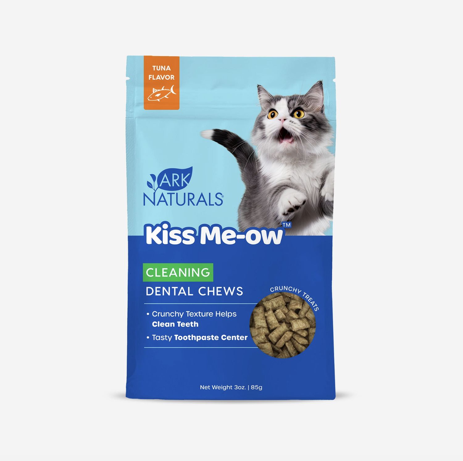 Ark Naturals Cat Kiss Me-Ow Tuna Cleaning Dental Chews 3oz