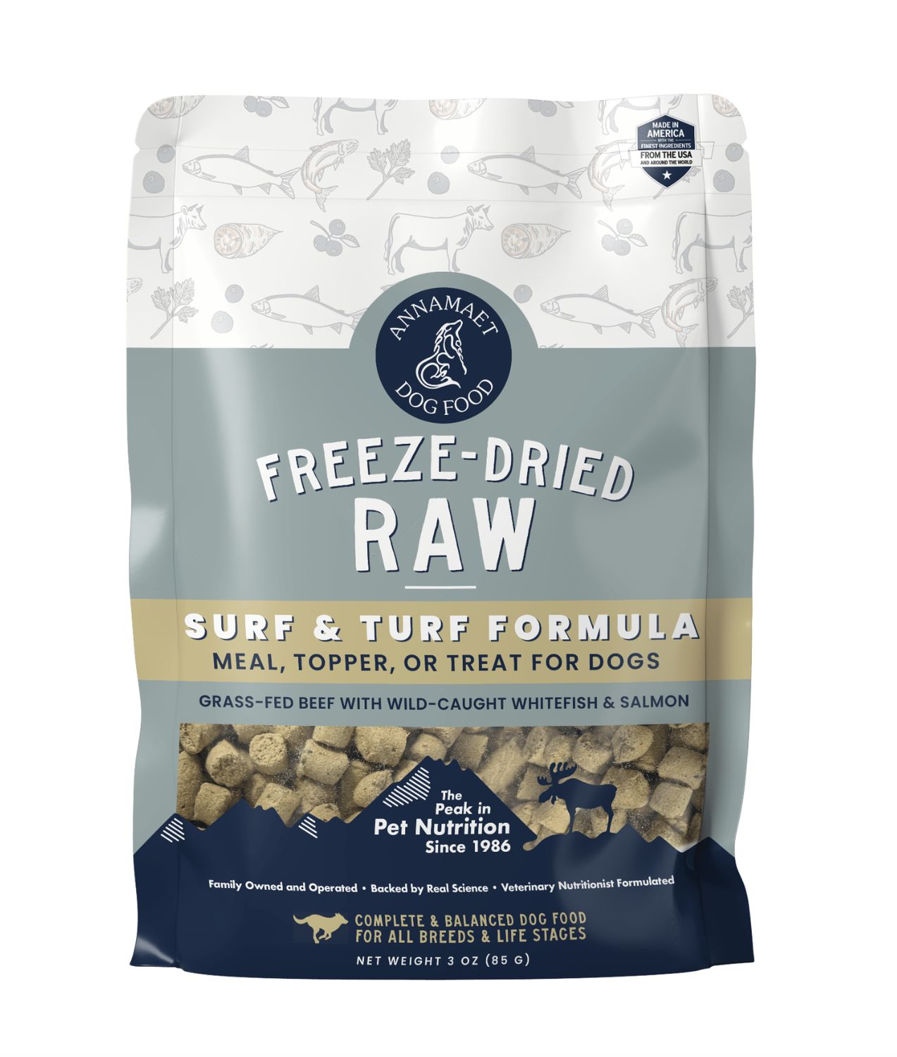 Annamaet Dog Freeze Dried Surf &amp; Turf, Size: 3oz
