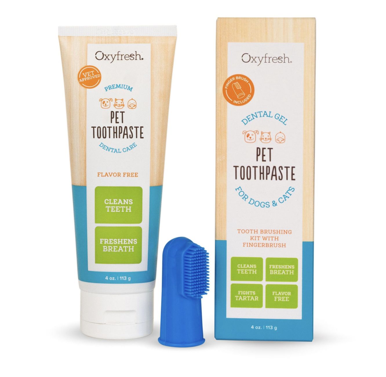 OxyFresh Dog Toothpaste Fingerbrush Kit 4oz
