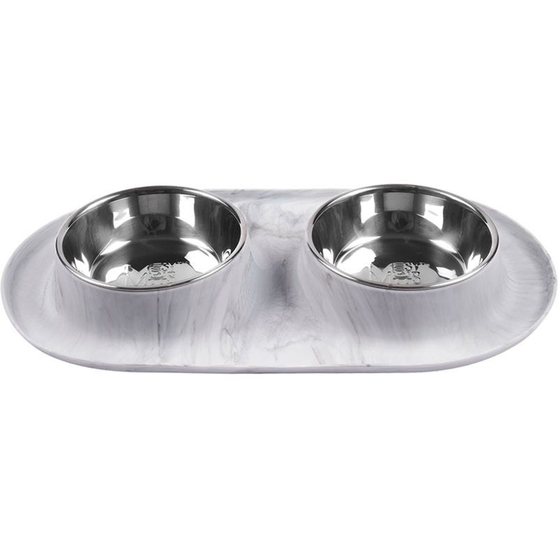 Messy Mutts Cat Silicone Double Feeder