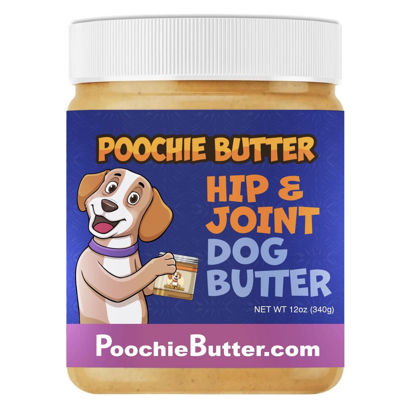 Poochie Butter Dog Senior Peanut Butter Jar 12oz