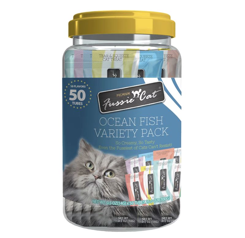 Fussie Cat Puree Ocean Fish Variety Pack 50ct