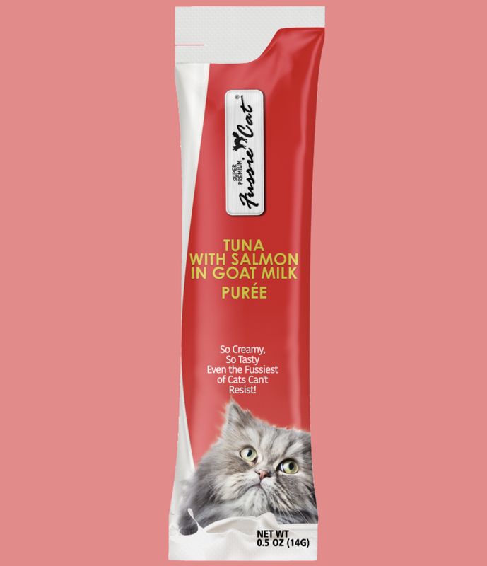Fussie Cat Puree Tuna &amp; Salmon in Goat Milk