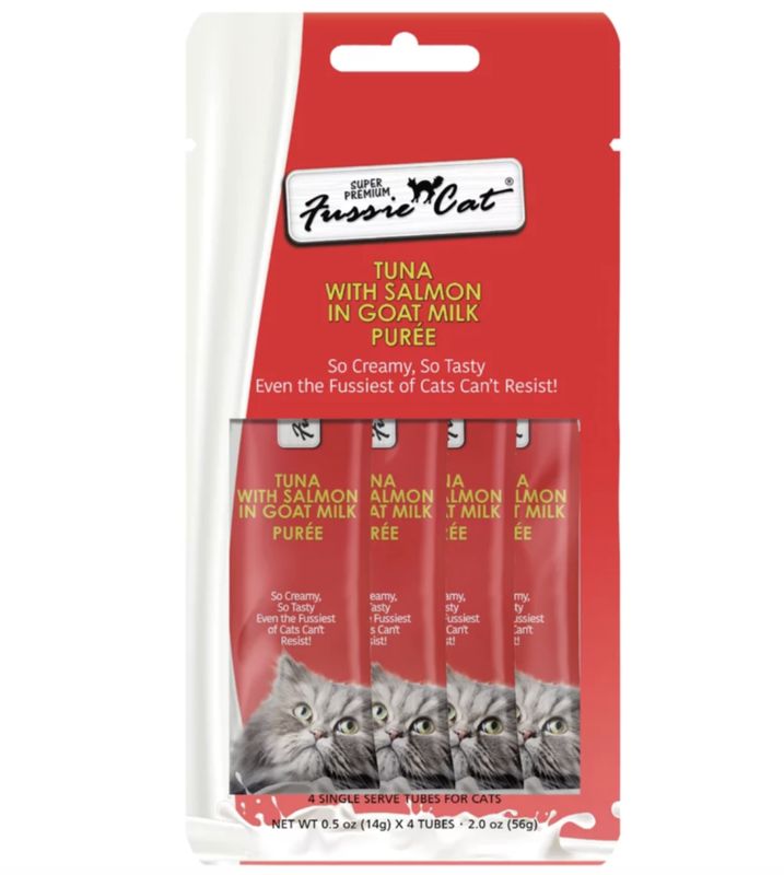 Fussie Cat Puree Tuna &amp; Salmon in Goat Milk
