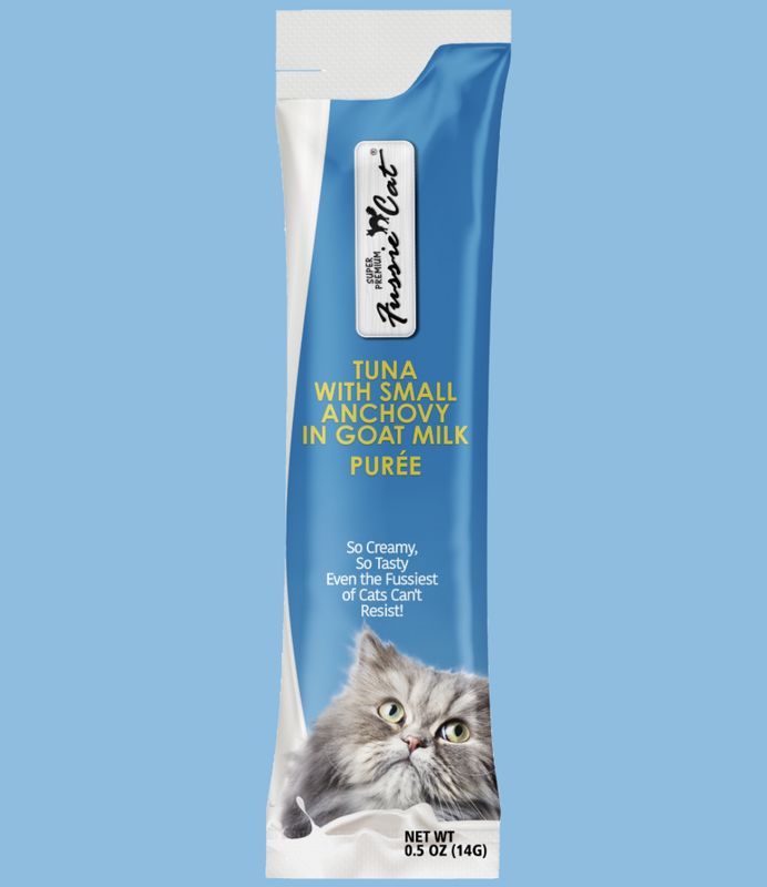 Fussie Cat Puree Tuna &amp; Small Anchovy in Goat Milk